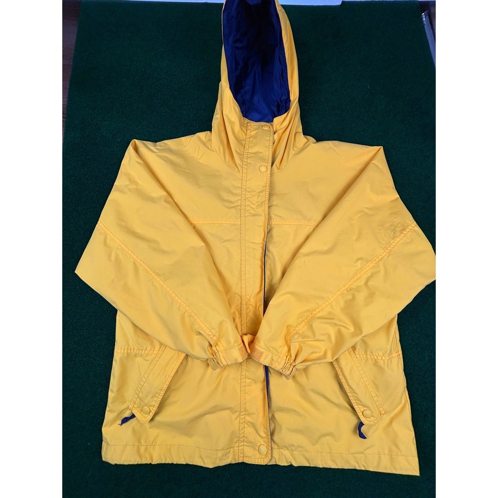 Eddie Bauer‎ Gore Tex Yellow Blue Hooded Jacket Waterproof Outdoor Gear Size M